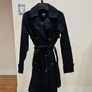 GAP Women's Elegant Dark Navy Trench Coat - Sz XS